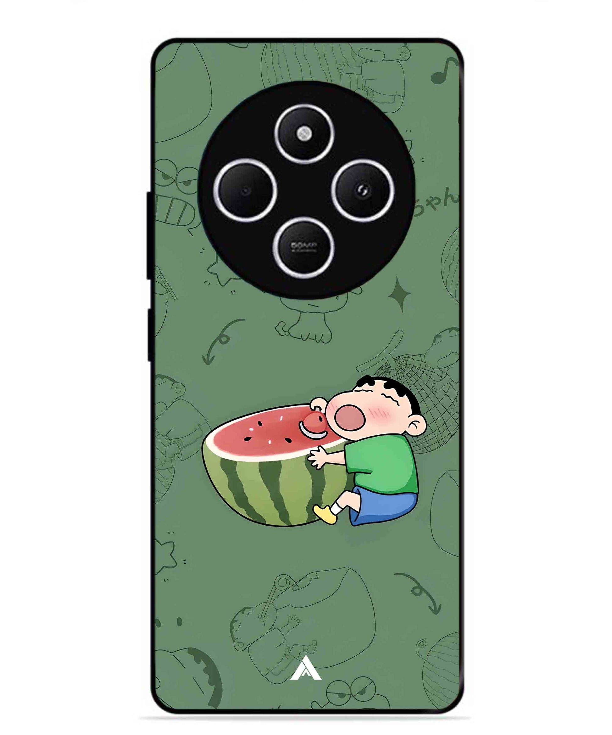 Melon Shinchan Metal Back Cover Phone Case for Xiaomi Redmi A4