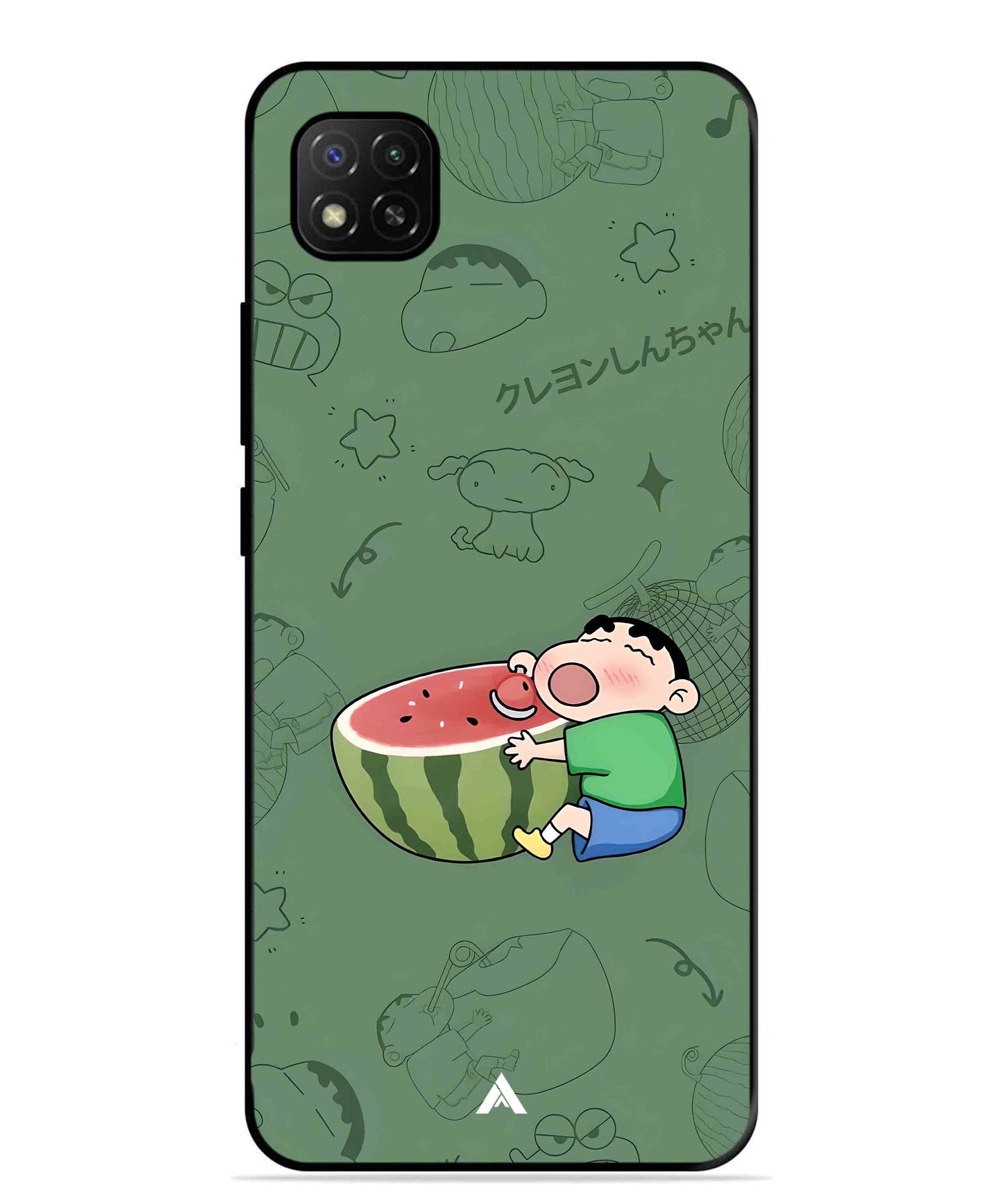 Melon Shinchan Metal Back Cover Phone Case for Xiaomi Redmi Activ 9