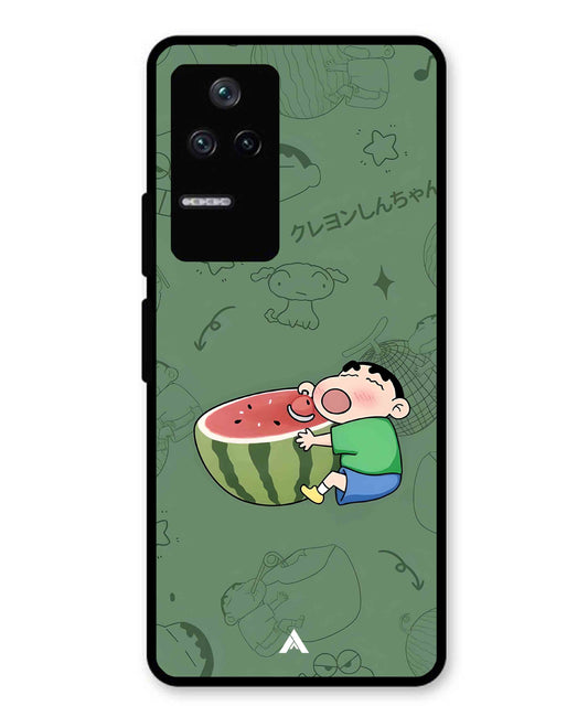 Melon Shinchan Metal Back Cover Phone Case for Xiaomi Redmi K40s