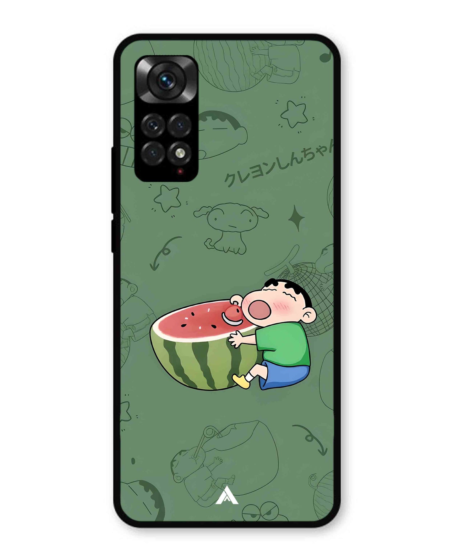 Melon Shinchan Metal Back Cover Phone Case for Xiaomi Redmi Note 11s