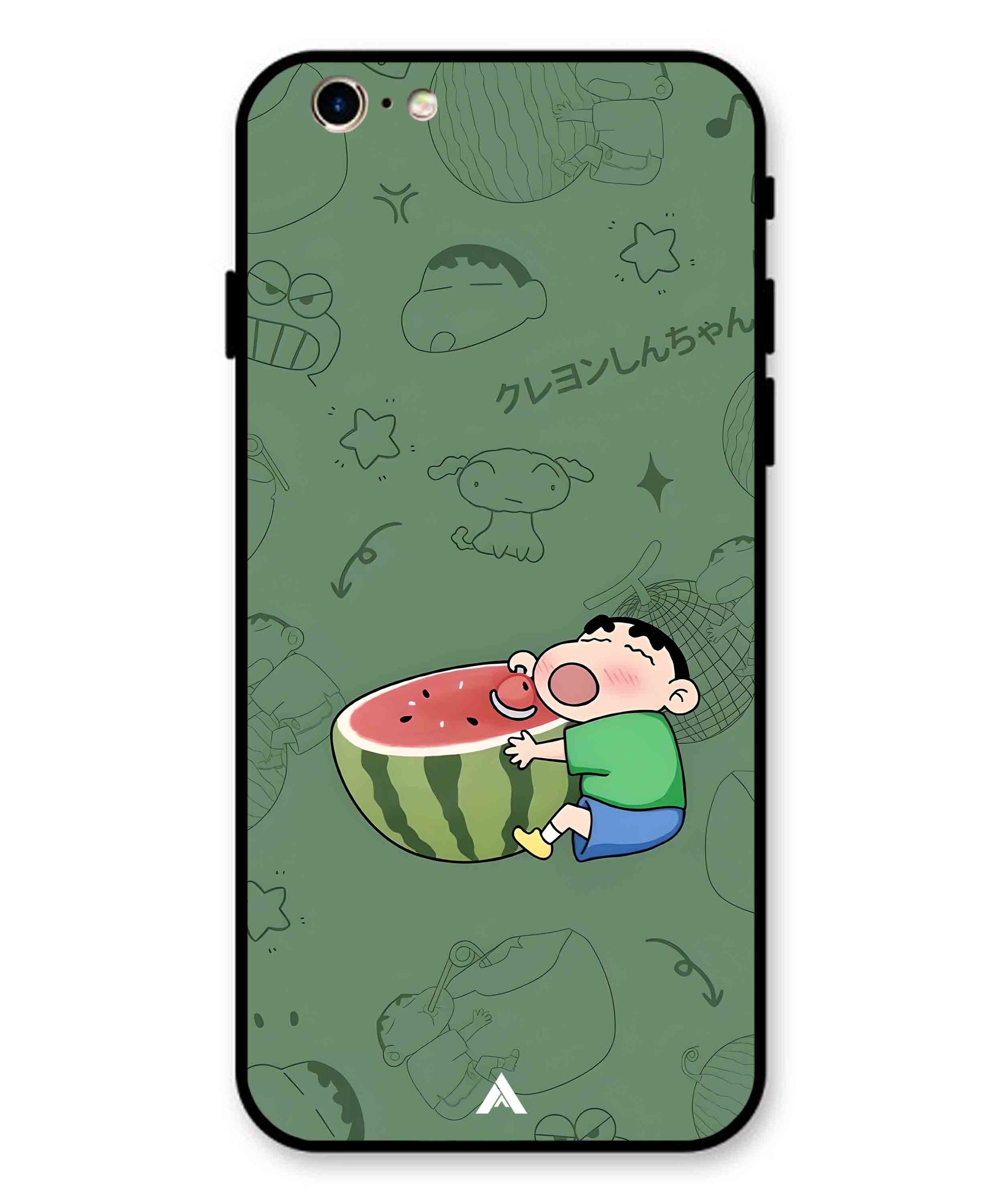 Melon Shinchan Metal Back Cover Phone Case for iPhone 11