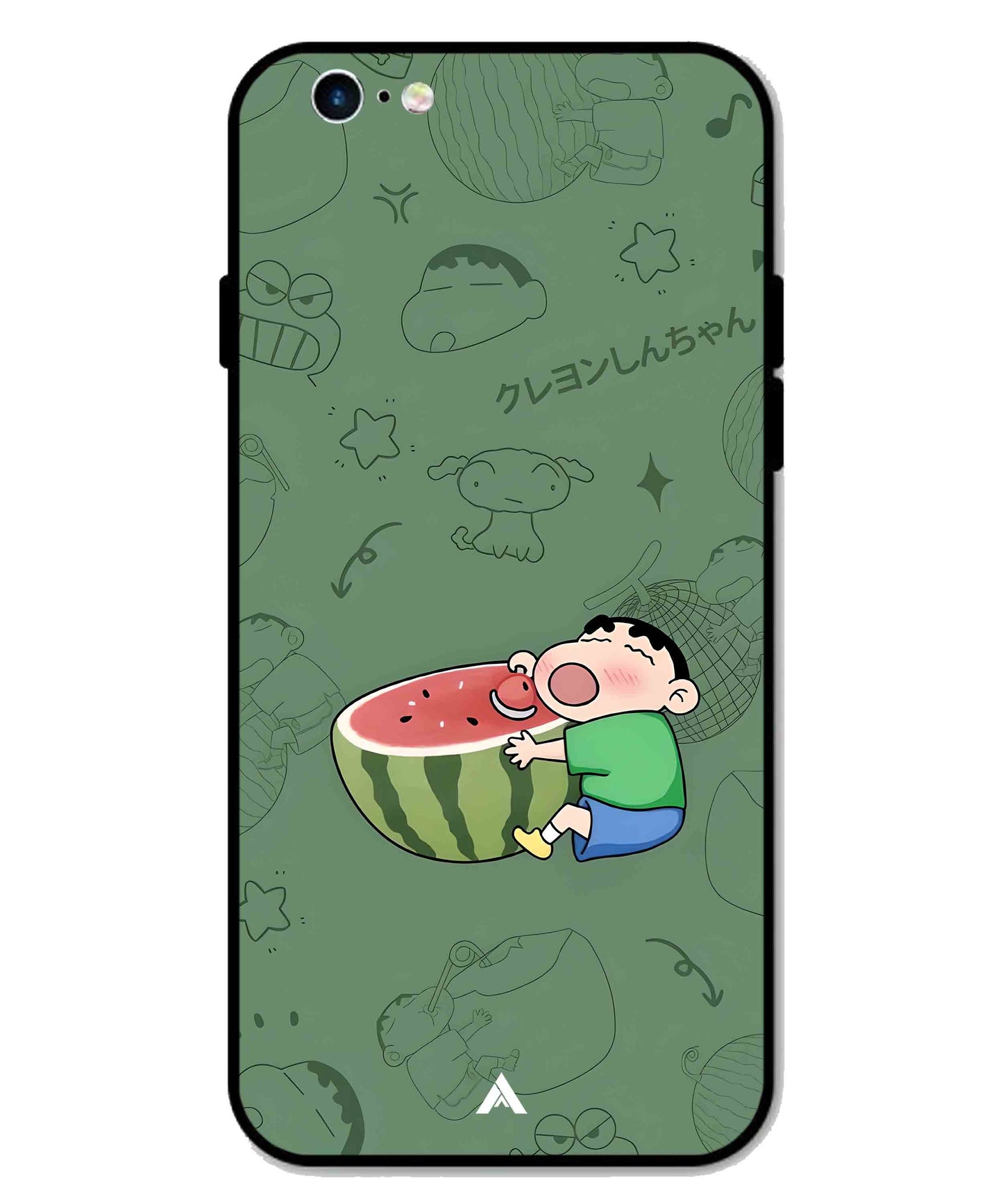 Melon Shinchan Metal Back Cover Phone Case for iPhone 6