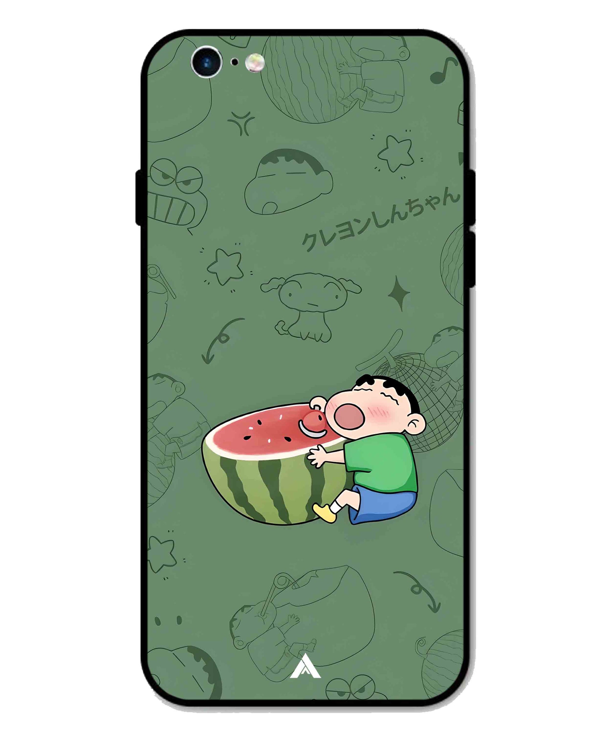 Melon Shinchan Metal Back Cover Phone Case for iPhone 6 Plus