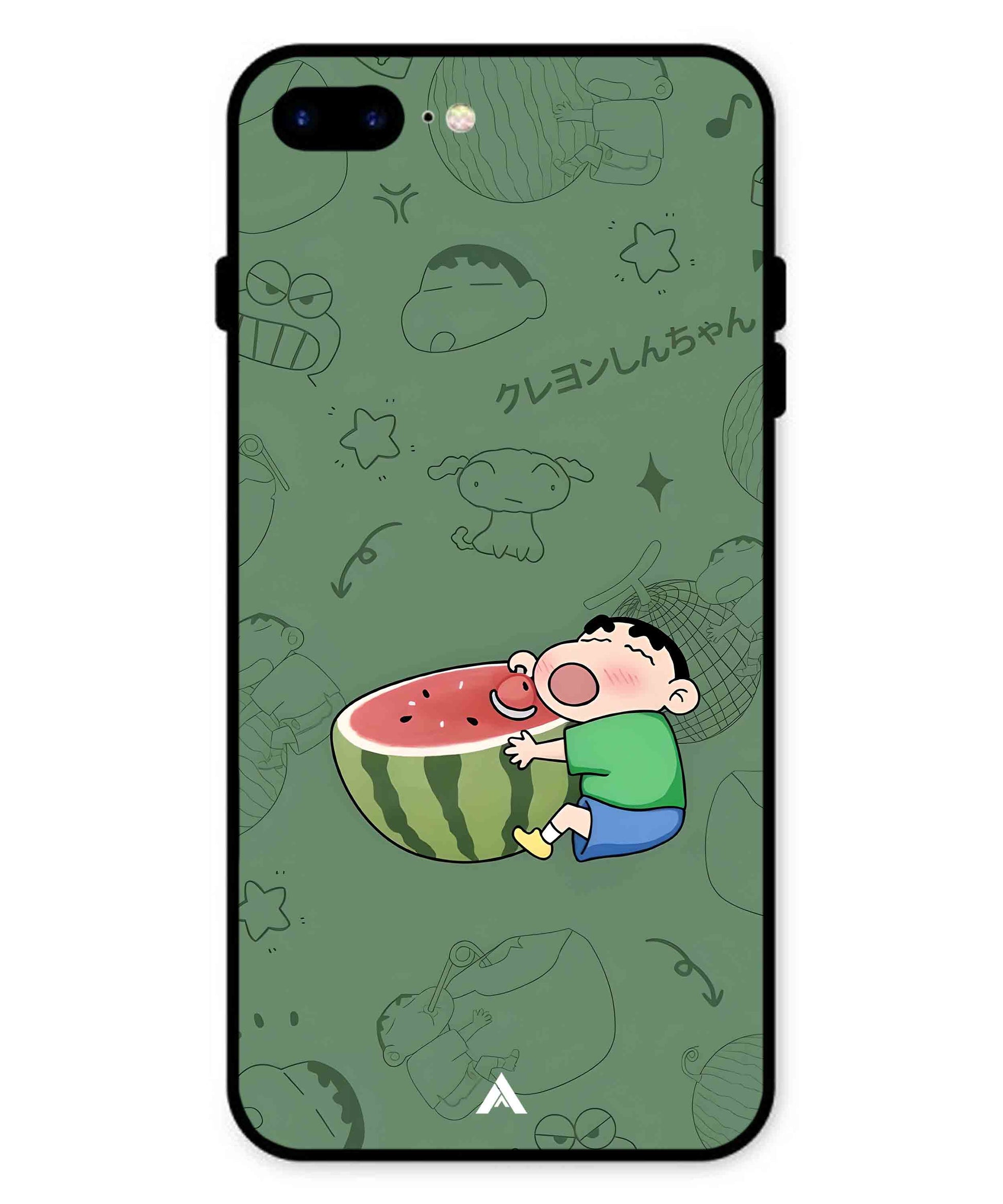 Melon Shinchan Metal Back Cover Phone Case for iPhone 7 Plus