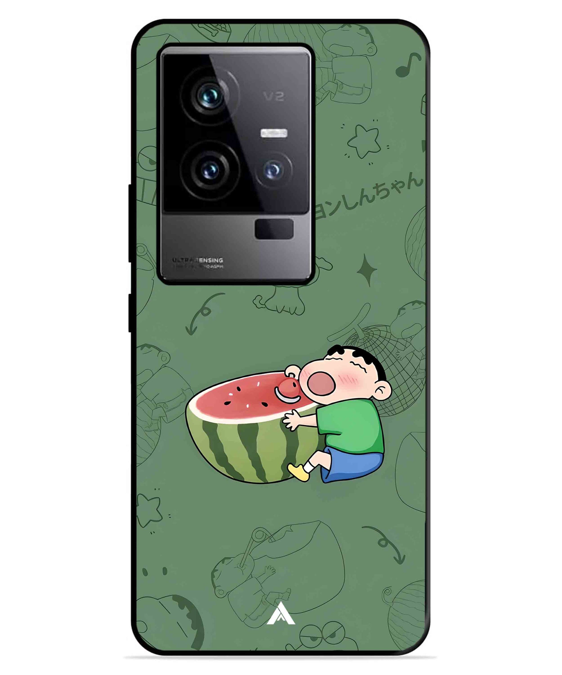 Melon Shinchan Metal Back Cover Phone Case for iQOO 11
