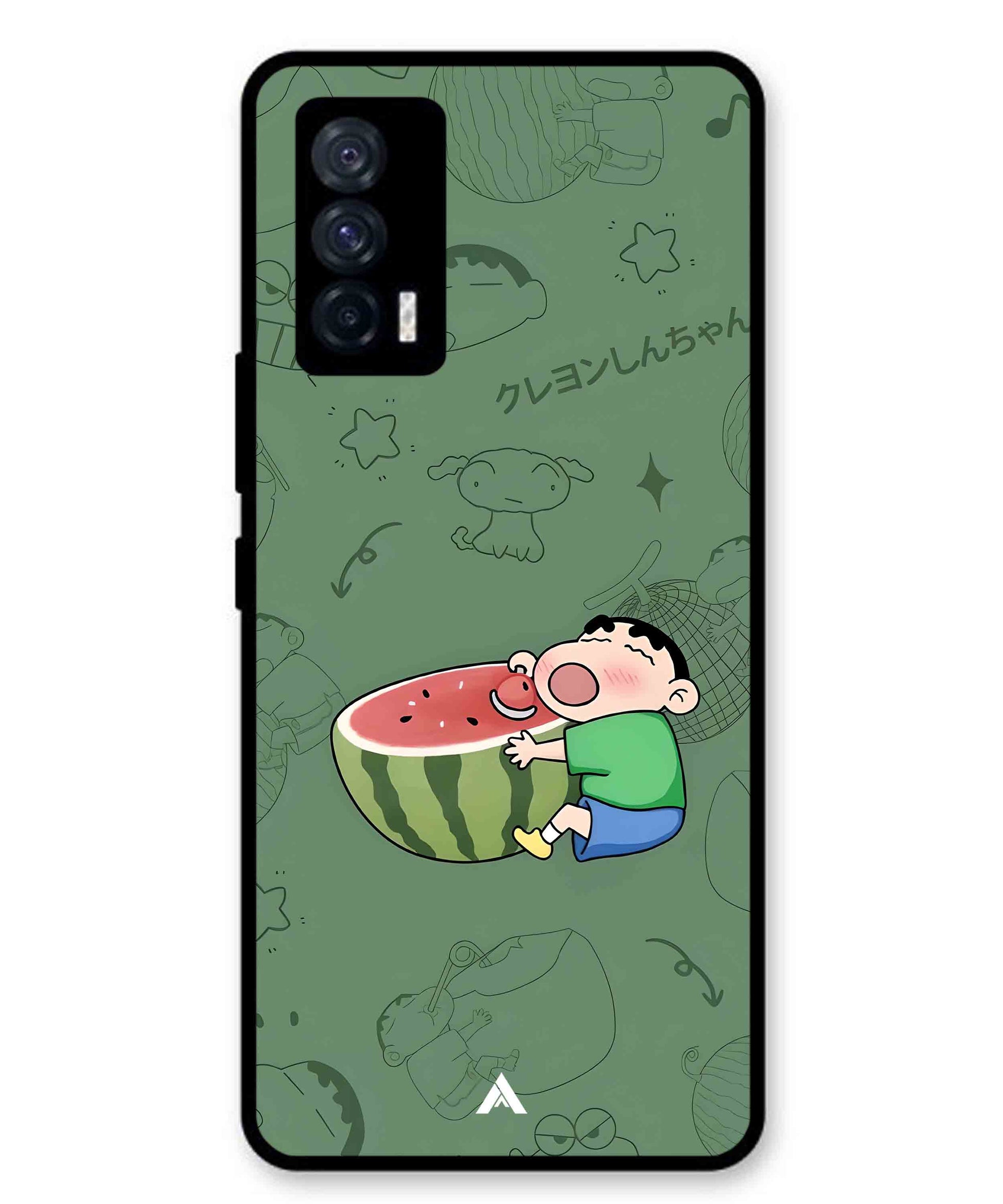 Melon Shinchan Metal Back Cover Phone Case for iQOO 7