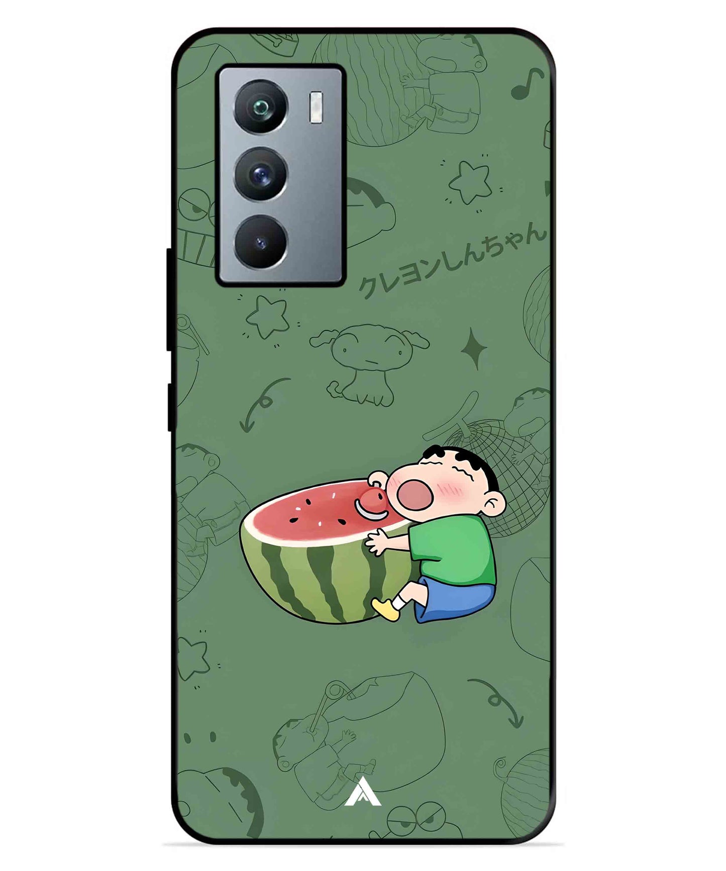 Melon Shinchan Metal Back Cover Phone Case for iQOO 9 SE
