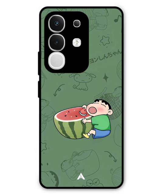 Melon Shinchan Metal Back Cover Phone Case for iQOO Z10x