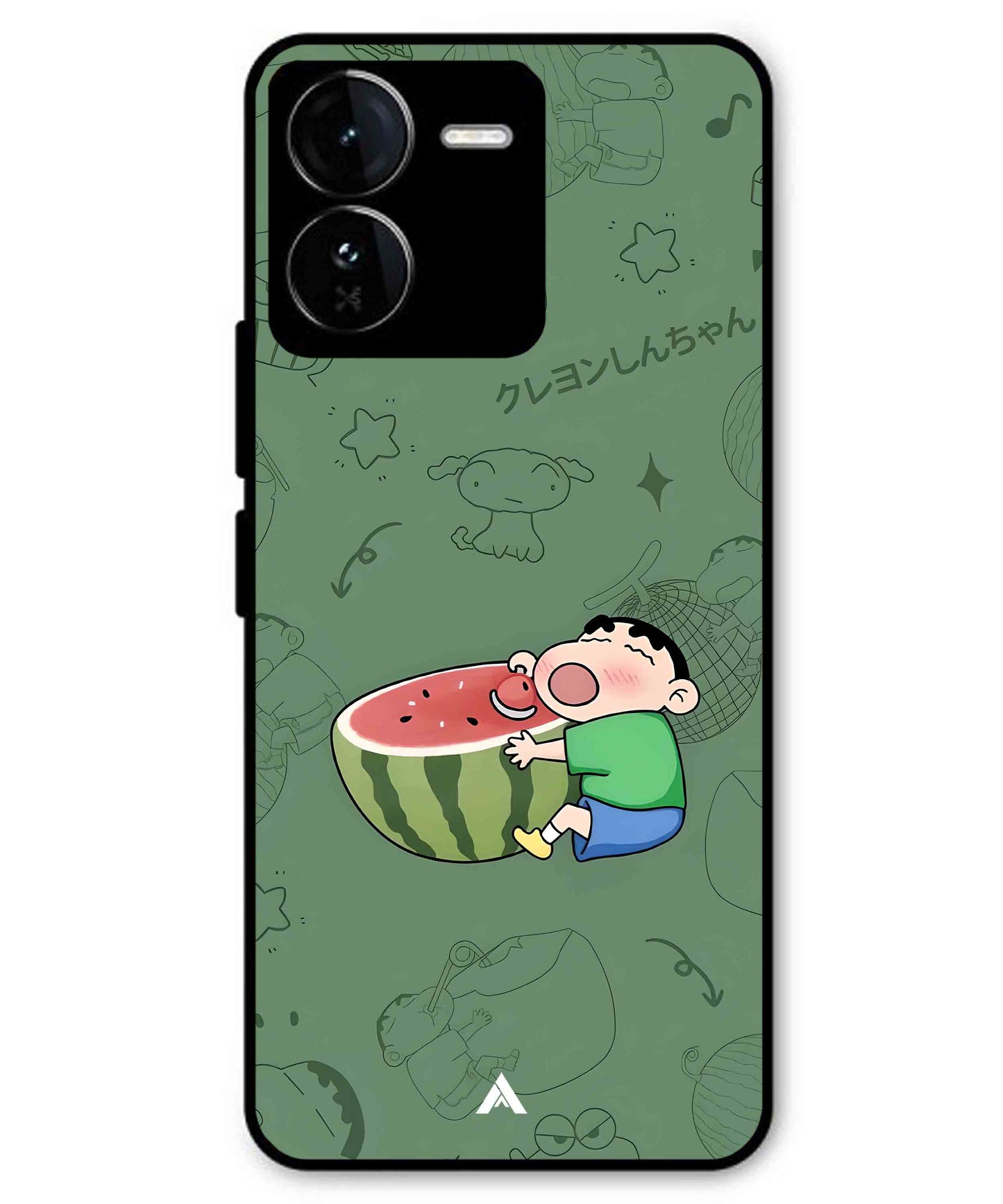 Melon Shinchan Metal Back Cover Phone Case for iQOO Z9