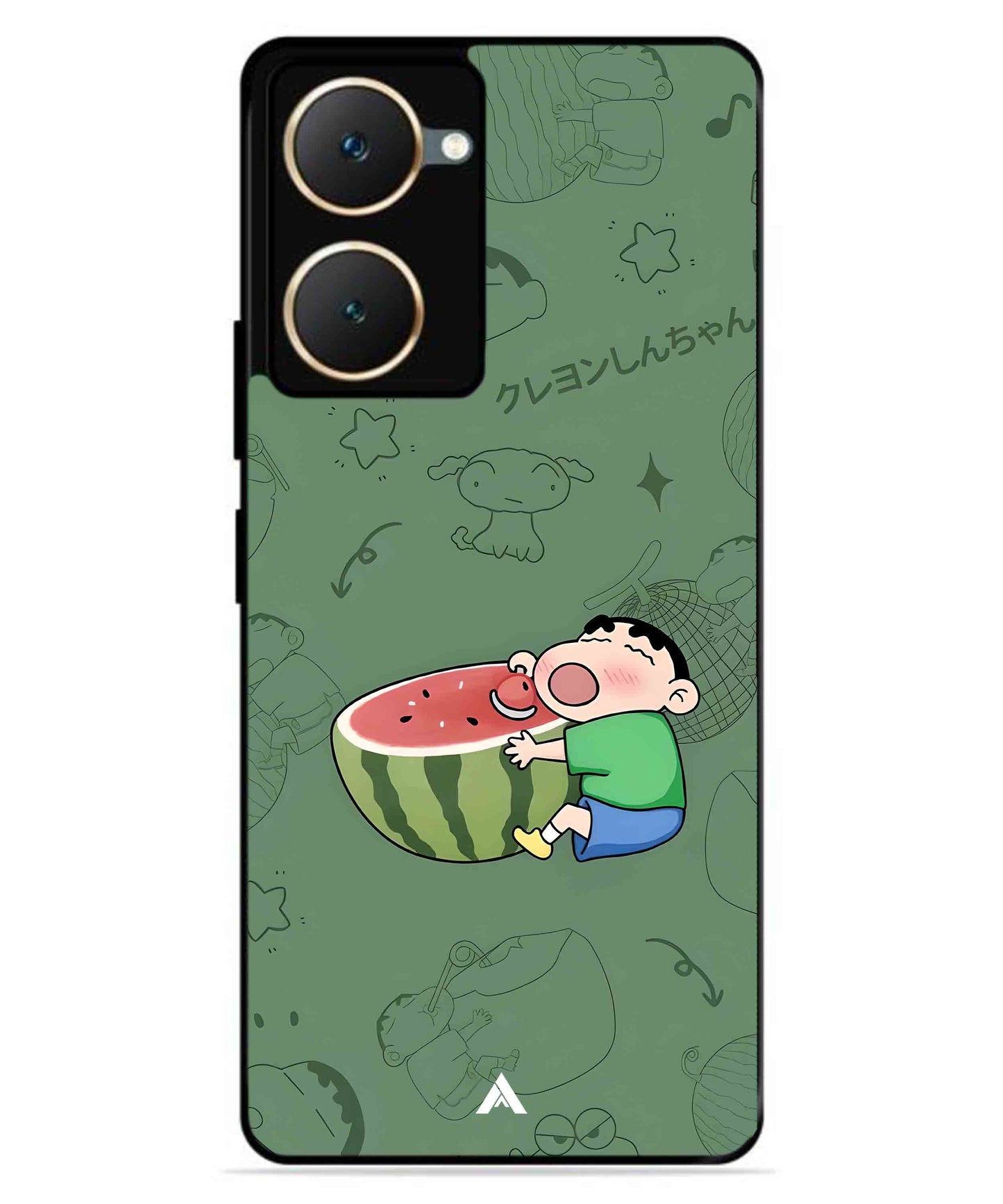 Melon Shinchan Metal Back Cover Phone Case for iQOO Z9 Lite