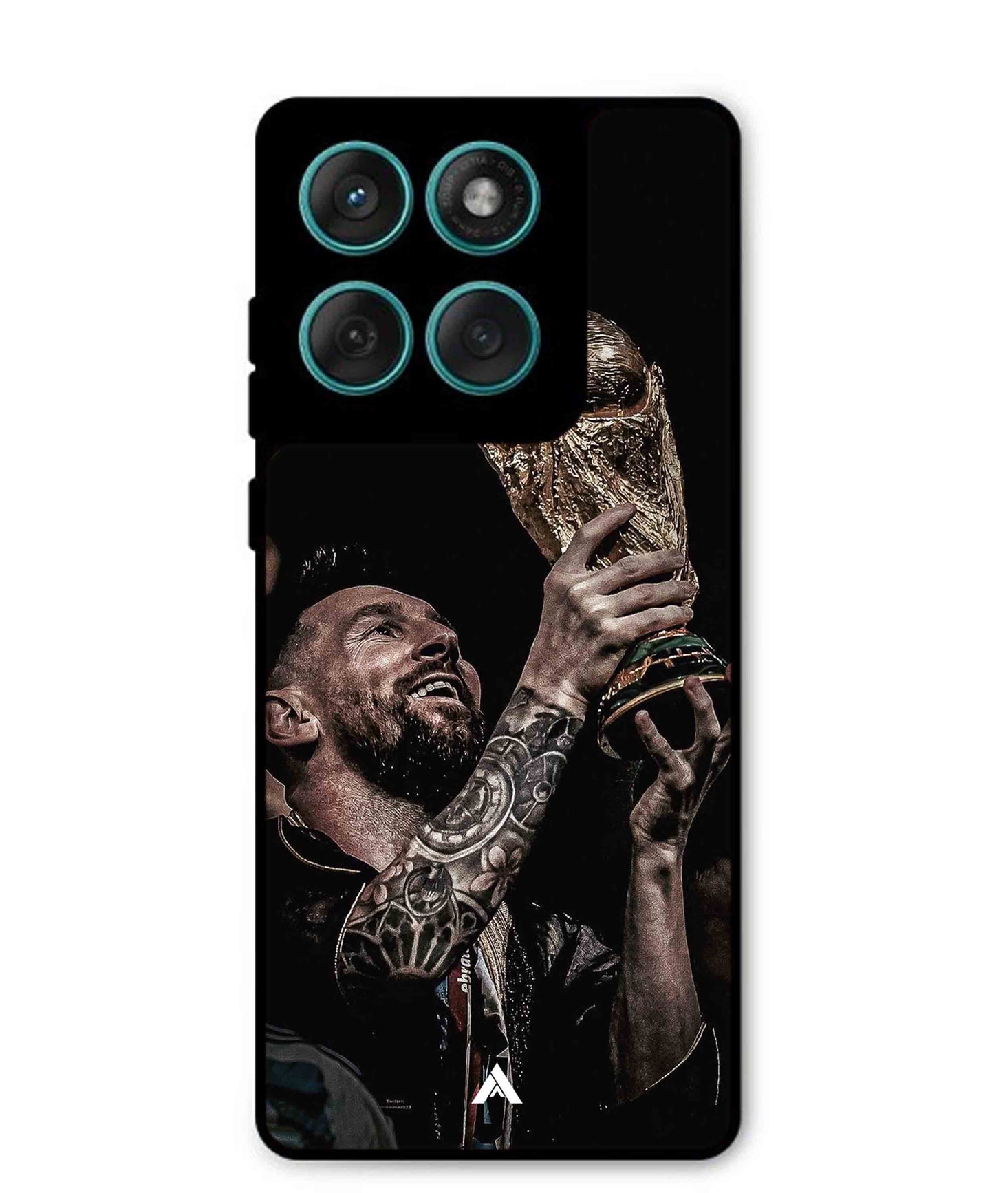 Messi Cup Football Aesthetic Metal Back Cover Phone Case for Moto Edge 60 Fusion
