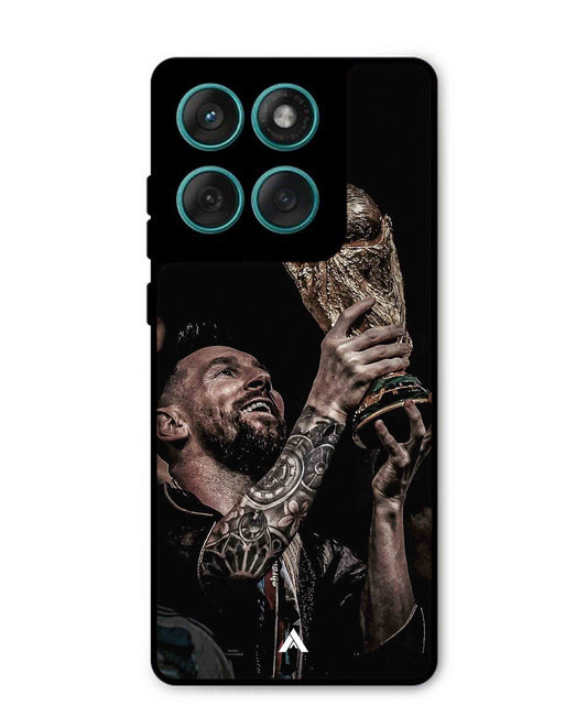 Messi Cup Football Aesthetic Metal Back Cover Phone Case for Moto Edge 60 Fusion
