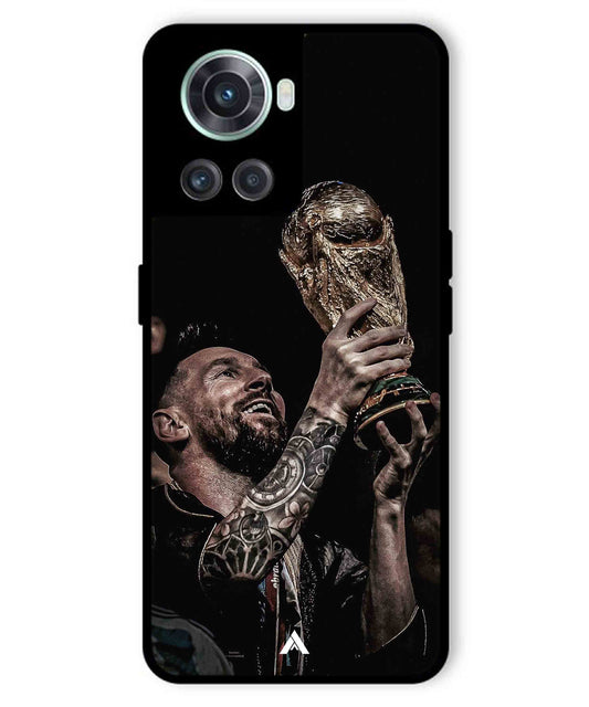 Messi Cup Football Aesthetic Metal Back Cover Phone Case for Oneplus 10R