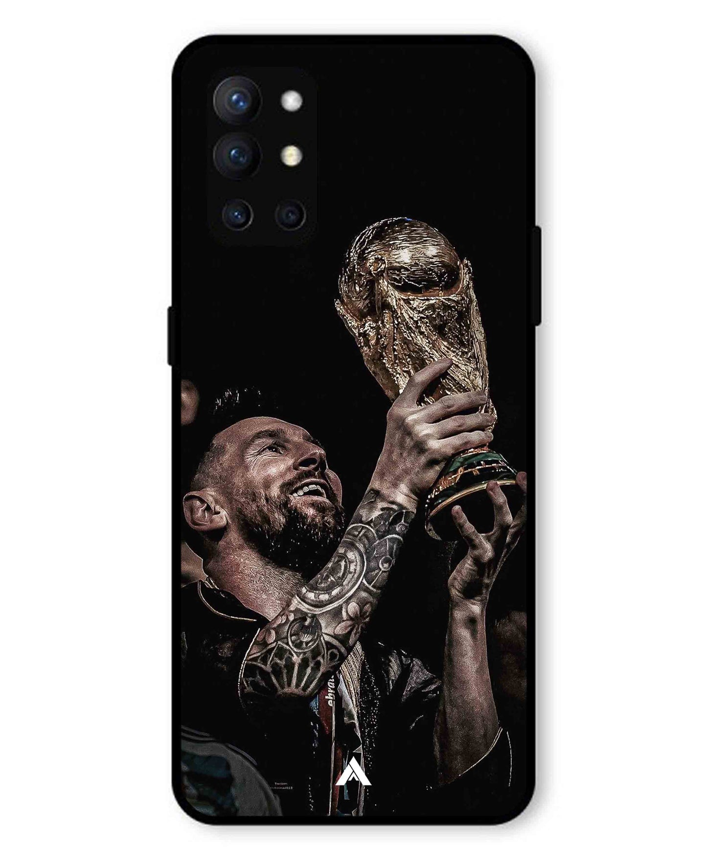 Messi Cup Football Aesthetic Metal Back Cover Phone Case for Oneplus 9R