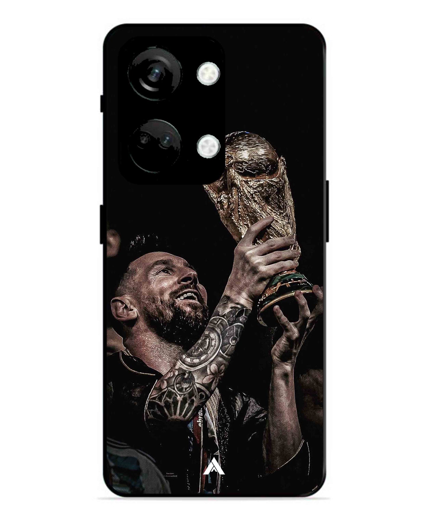 Messi Cup Football Aesthetic Metal Back Cover Phone Case for Oneplus Nord 3