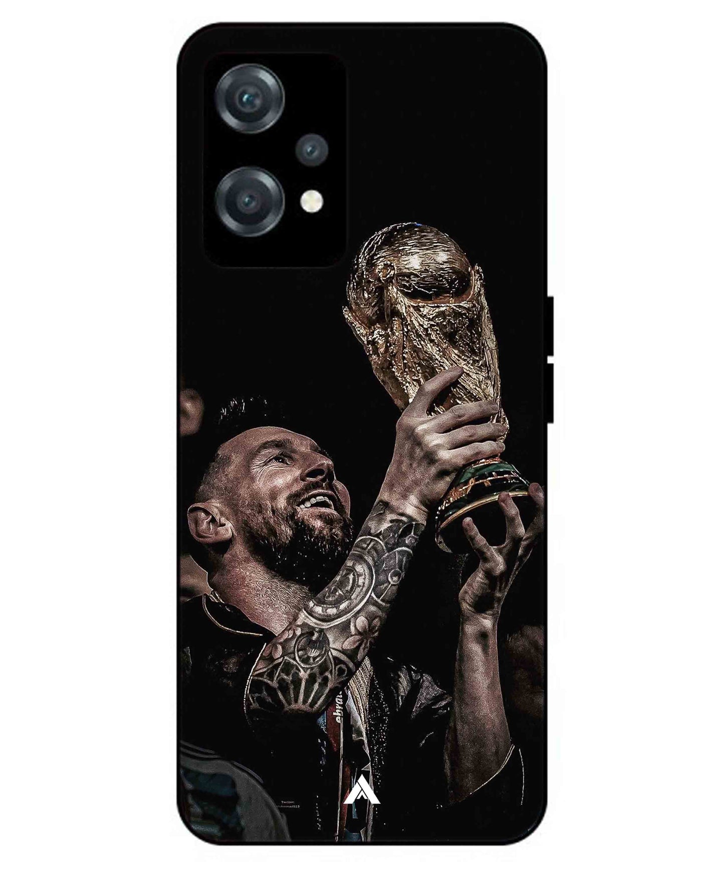 Messi Cup Football Aesthetic Metal Back Cover Phone Case for Oneplus Nord CE 2 Lite