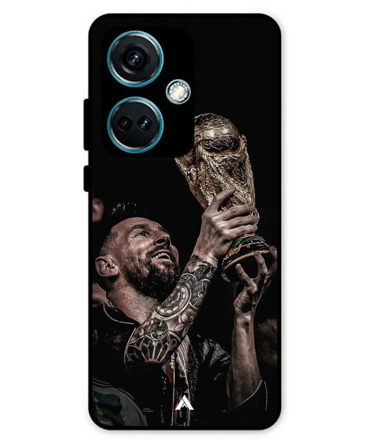 Messi Cup Football Aesthetic Metal Back Cover Phone Case for Oneplus Nord CE 3