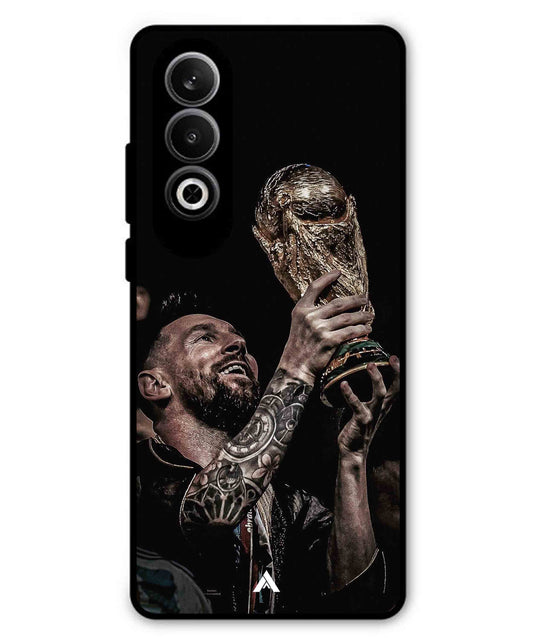 Messi Cup Football Aesthetic Metal Back Cover Phone Case for Oneplus Nord CE 4