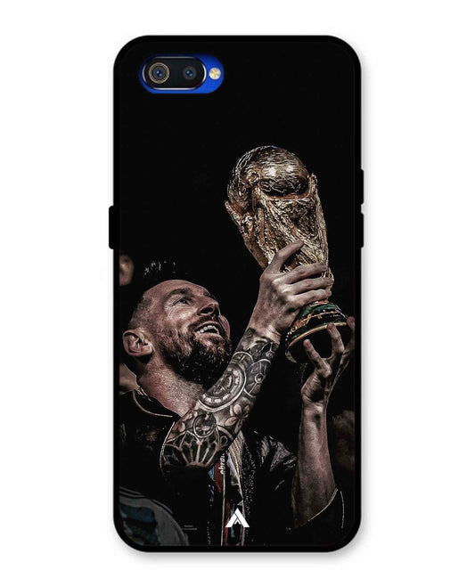 Messi Cup Football Aesthetic Metal Back Cover Phone Case for Oppo A1K