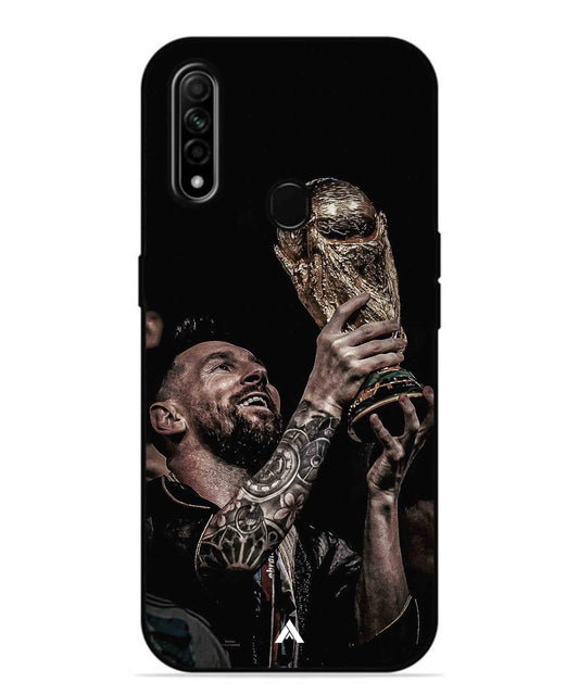 Messi Cup Football Aesthetic Metal Back Cover Phone Case for Oppo A31