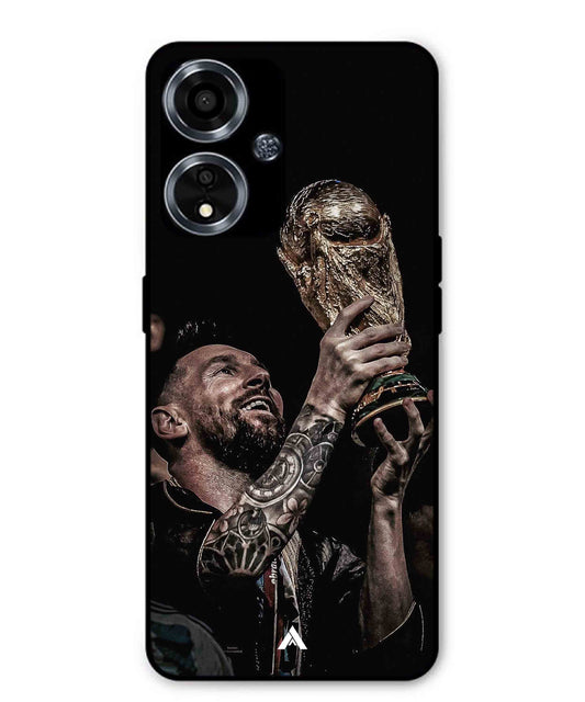 Messi Cup Football Aesthetic Metal Back Cover Phone Case for Oppo A59
