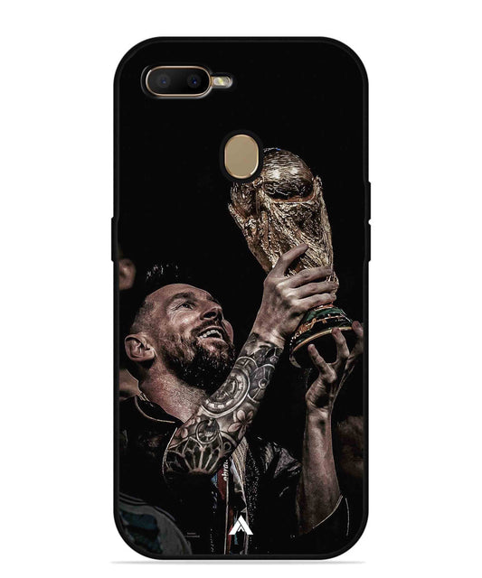 Messi Cup Football Aesthetic Metal Back Cover Phone Case for Oppo A5s