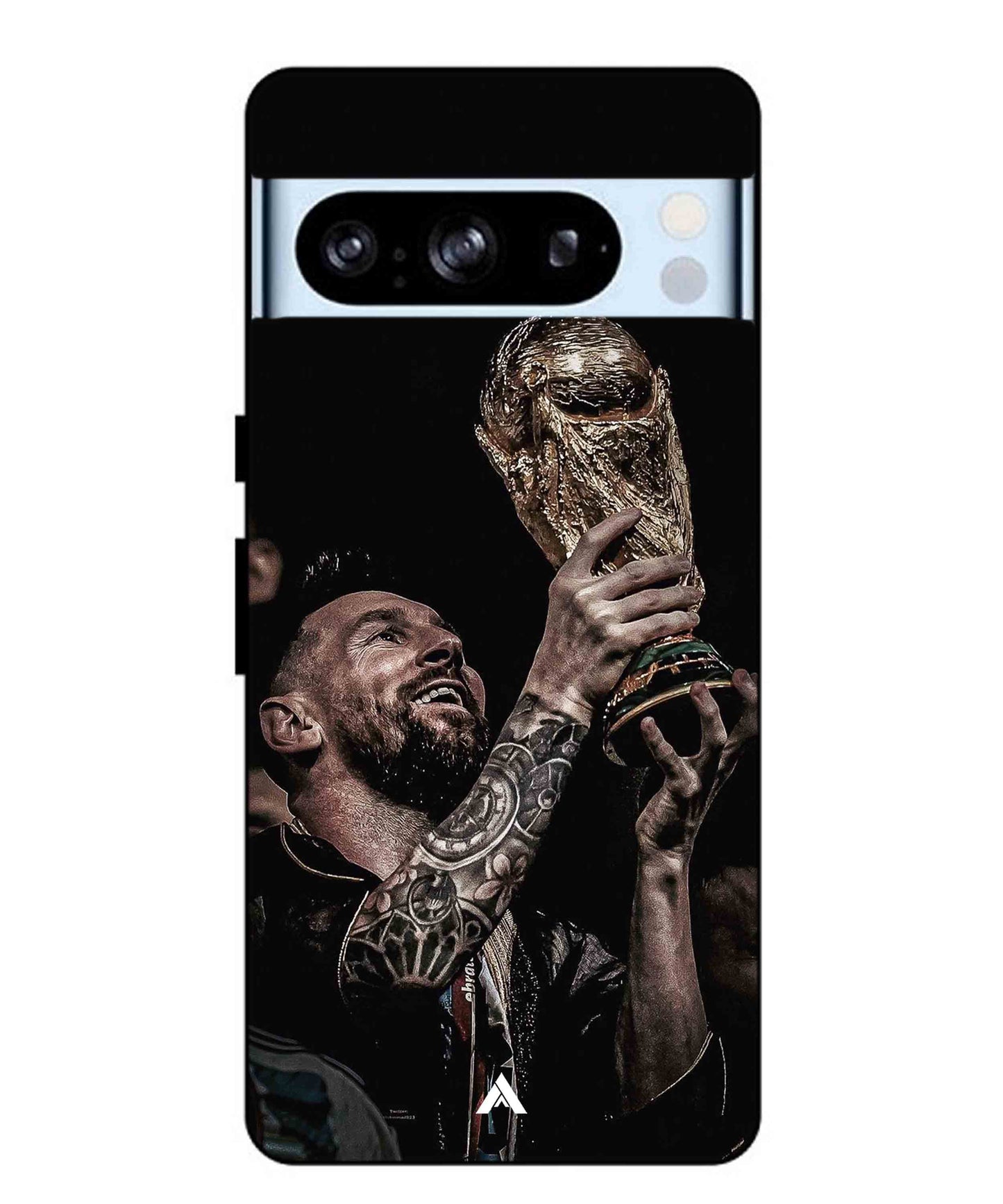 Messi Cup Football Aesthetic Metal Back Cover Phone Case for Pixel 8 Pro