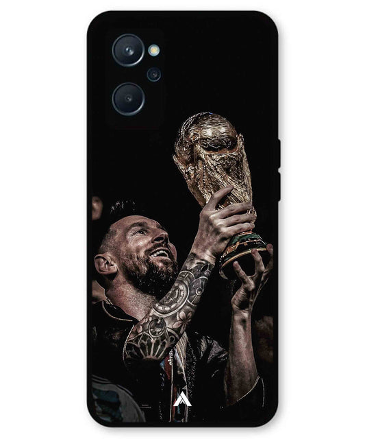 Messi Cup Football Aesthetic Metal Back Cover Phone Case for Realme 10
