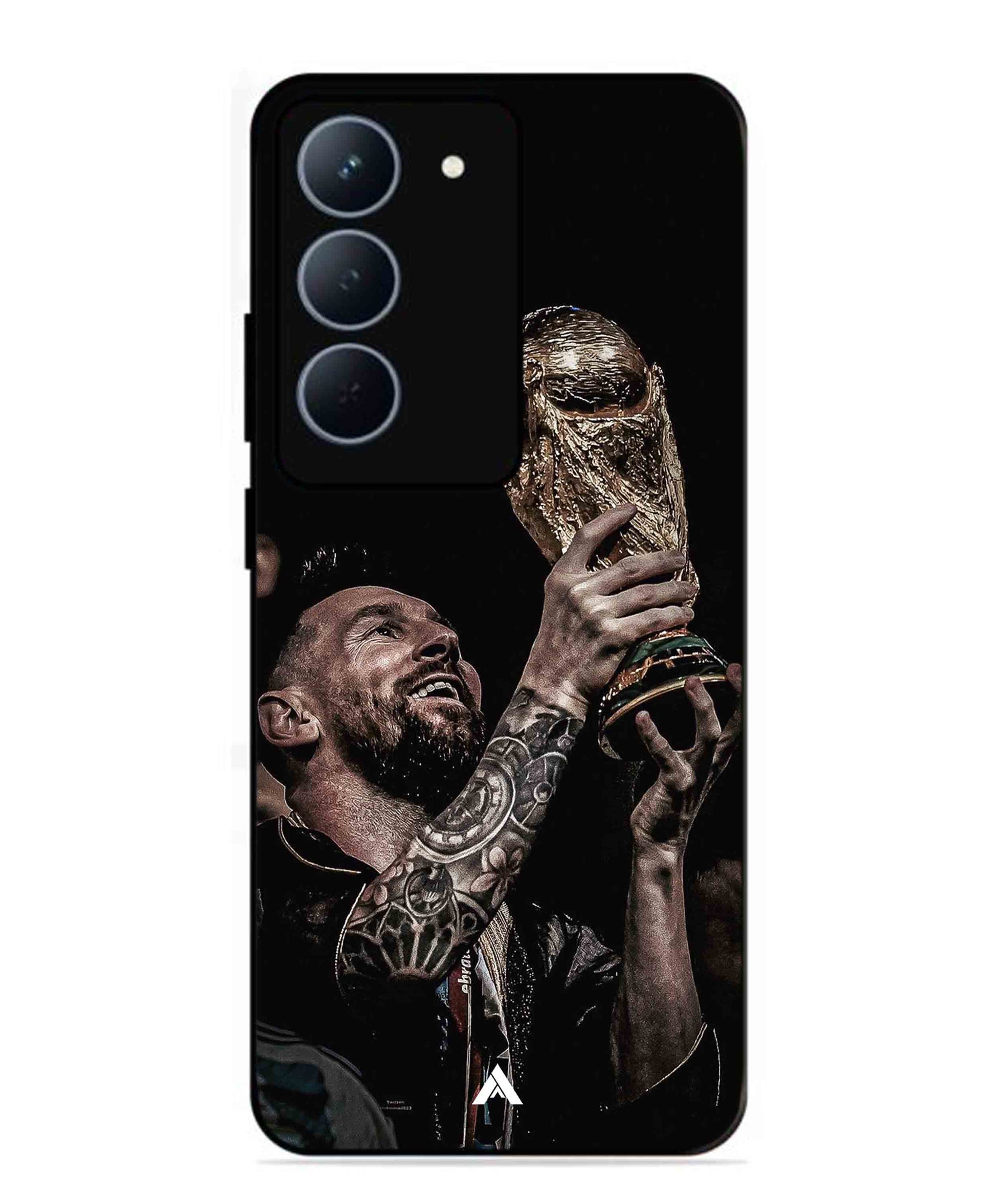 Messi Cup Football Aesthetic Metal Back Cover Phone Case for Realme 14X