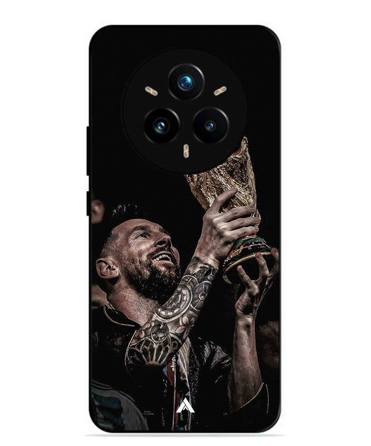 Messi Cup Football Aesthetic Metal Back Cover Phone Case for Realme 14 Pro