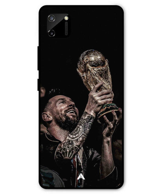 Messi Cup Football Aesthetic Metal Back Cover Phone Case for Realme C11