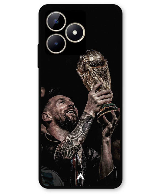 Messi Cup Football Aesthetic Metal Back Cover Phone Case for Realme C51