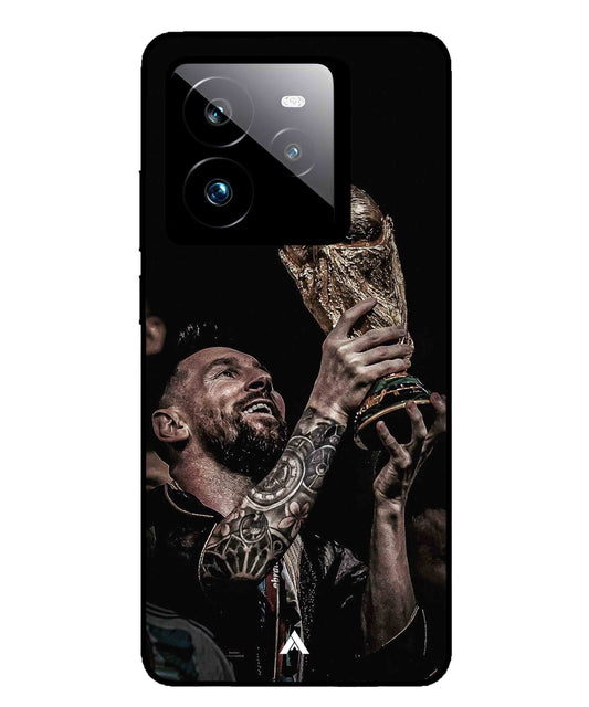 Messi Cup Football Aesthetic Metal Back Cover Phone Case for Realme GT 7 Pro