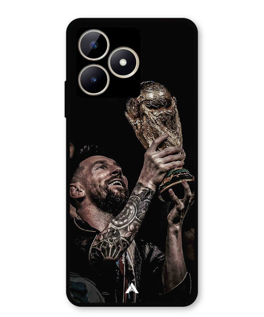 Messi Cup Football Aesthetic Metal Back Cover Phone Case for Realme Narzo N53