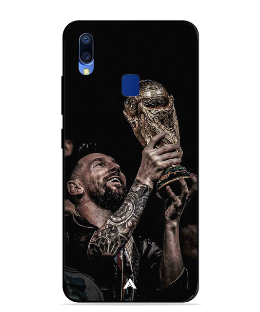 Messi Cup Football Aesthetic Metal Back Cover Phone Case for Vivo Y95