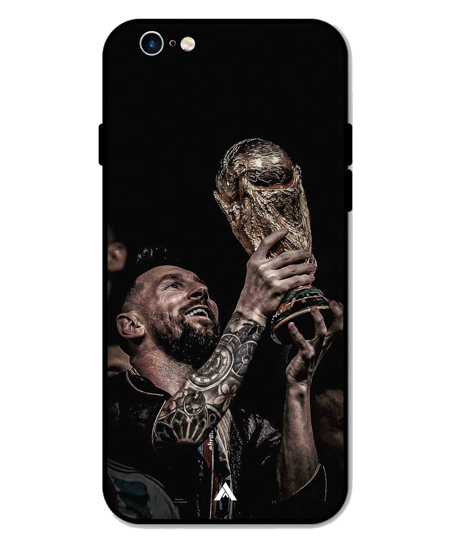 Messi Cup Football Aesthetic Metal Back Cover Phone Case for iPhone 6