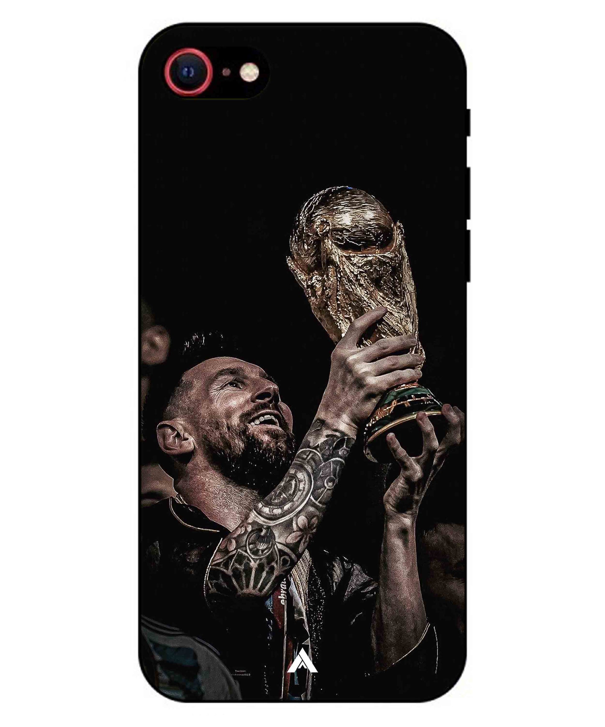 Messi Cup Football Aesthetic Metal Back Cover Phone Case for iPhone 7