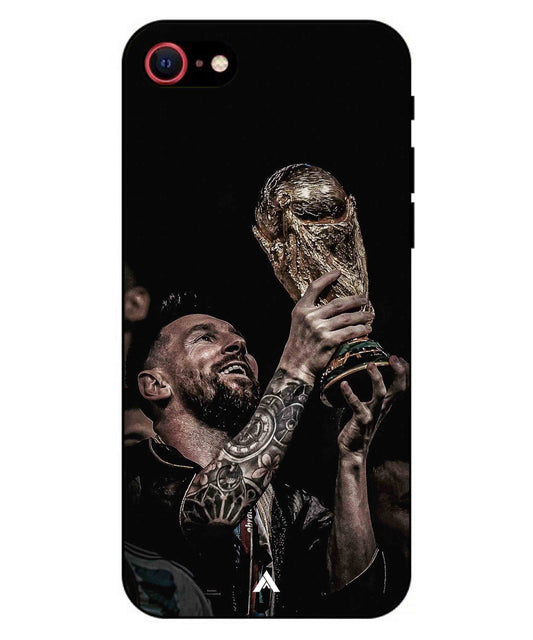 Messi Cup Football Aesthetic Metal Back Cover Phone Case for iPhone 7