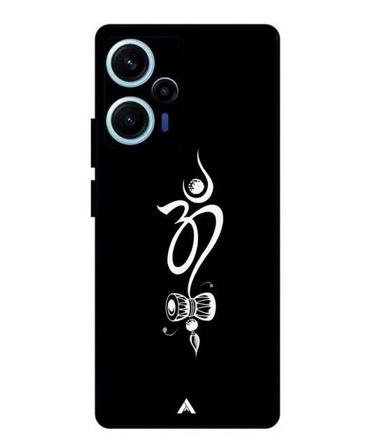 Om Namah Shivay Metal Back Cover Phone Case for Poco F5