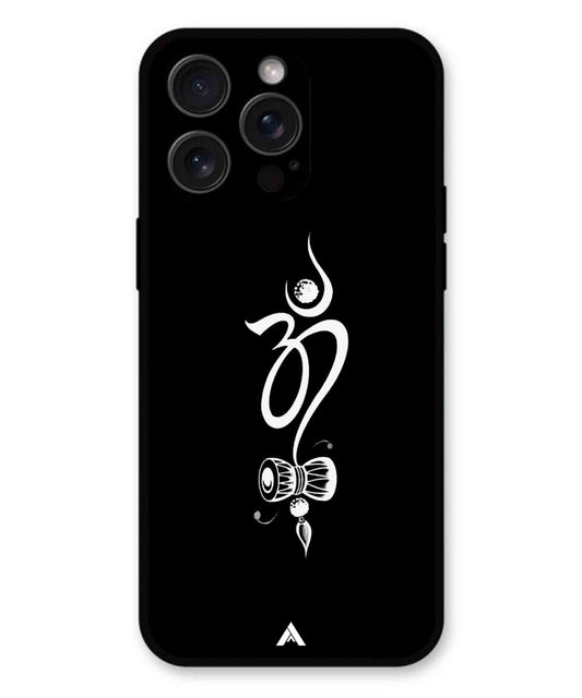 Om Namah Shivay Metal Back Cover Phone Case for iPhone 14 Pro Max