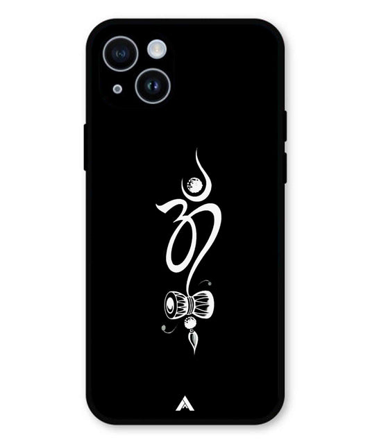 Om Namah Shivay Metal Back Cover Phone Case for iPhone 15 Plus