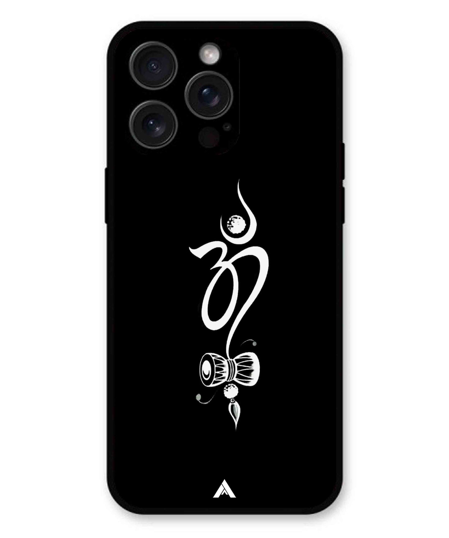 Om Namah Shivay Metal Back Cover Phone Case for iPhone 15 Pro Max