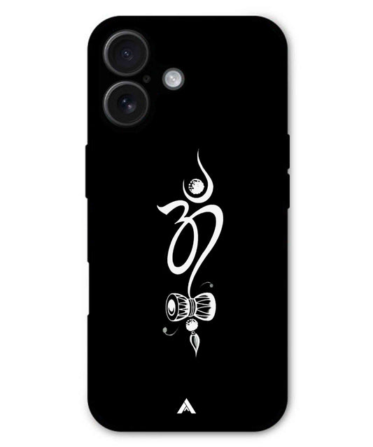 Om Namah Shivay Metal Back Cover Phone Case for iPhone 16 Plus