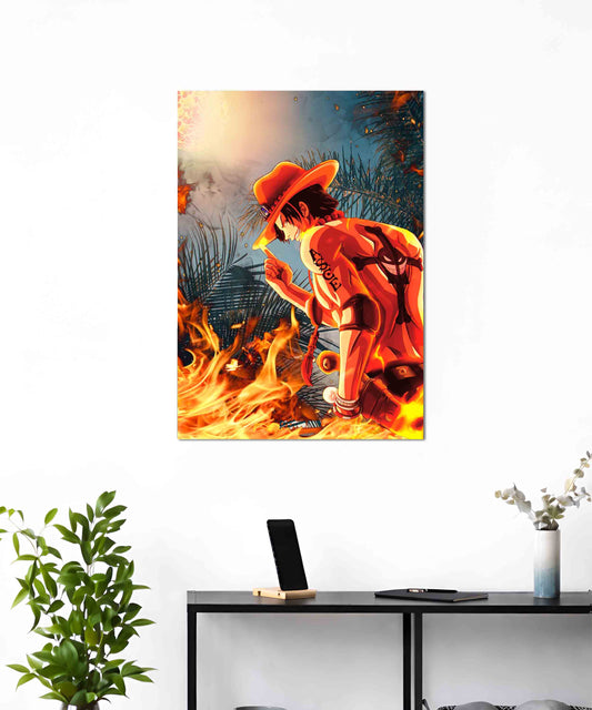 Onepiece Ace Anime Poster