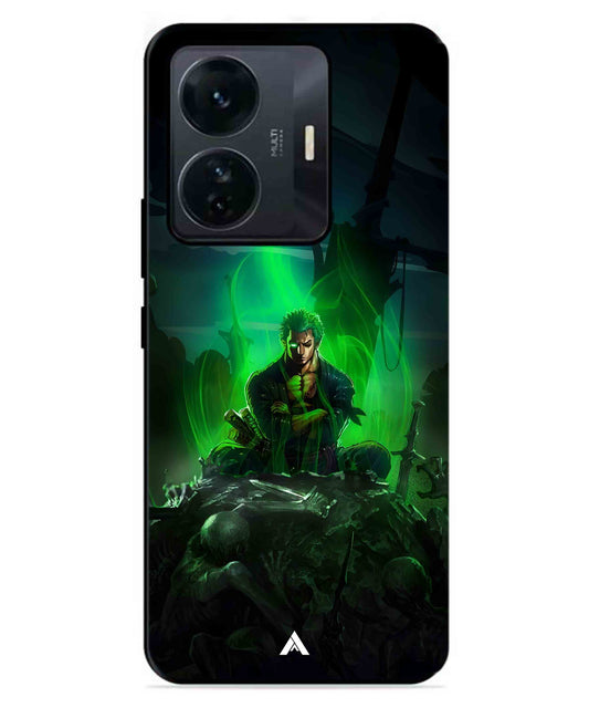 Onepiece Zoro 02 Anime Metal Back Cover Phone Case for IQOO Z6 Pro