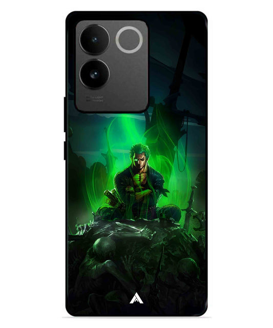 Onepiece Zoro 02 Anime Metal Back Cover Phone Case for IQOO Z7 Pro