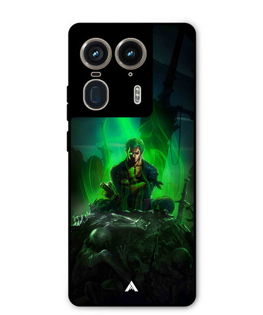 Onepiece Zoro 02 Anime Metal Back Cover Phone Case for Moto Edge 50 Ultra