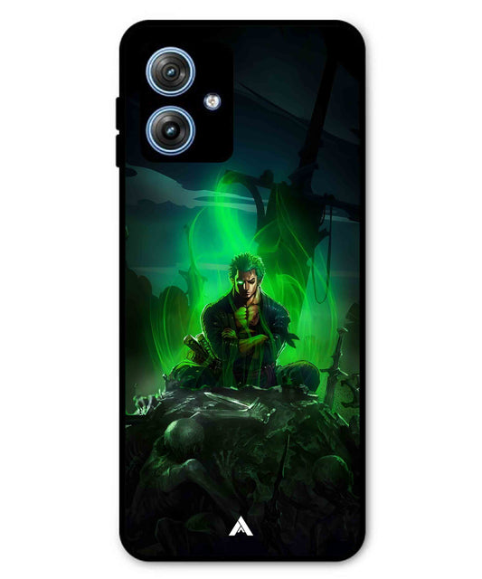 Onepiece Zoro 02 Anime Metal Back Cover Phone Case for Moto G54