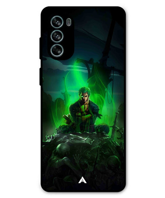 Onepiece Zoro 02 Anime Metal Back Cover Phone Case for Moto G62