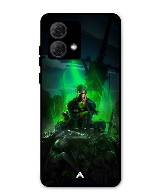 Onepiece Zoro 02 Anime Metal Back Cover Phone Case for Moto G84